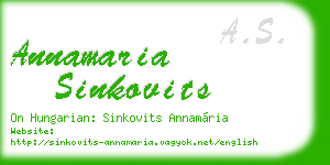 annamaria sinkovits business card