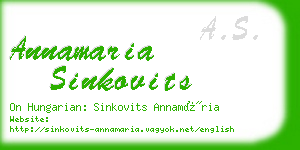 annamaria sinkovits business card